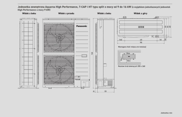 Split Panasonic WHF12F9E8 schemat